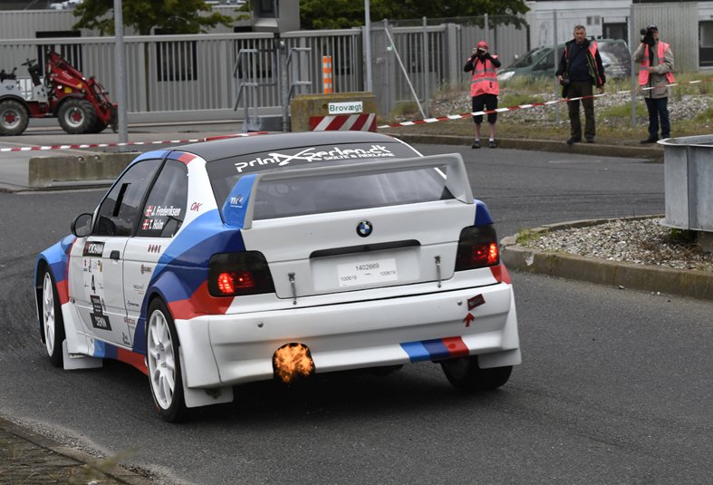 Team Hyllinge Racings 4-hjulede ”flammekaster“ på vej mod den femtehurtigste tid i dagens første heat
(Foto: MD - specialpress@gmail.com)